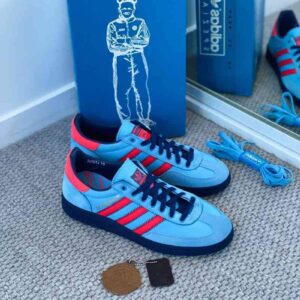 Кроссовки Adidas Manchester SPZL x C.P. Company “Light Blue Bright Red Dark Blue”
